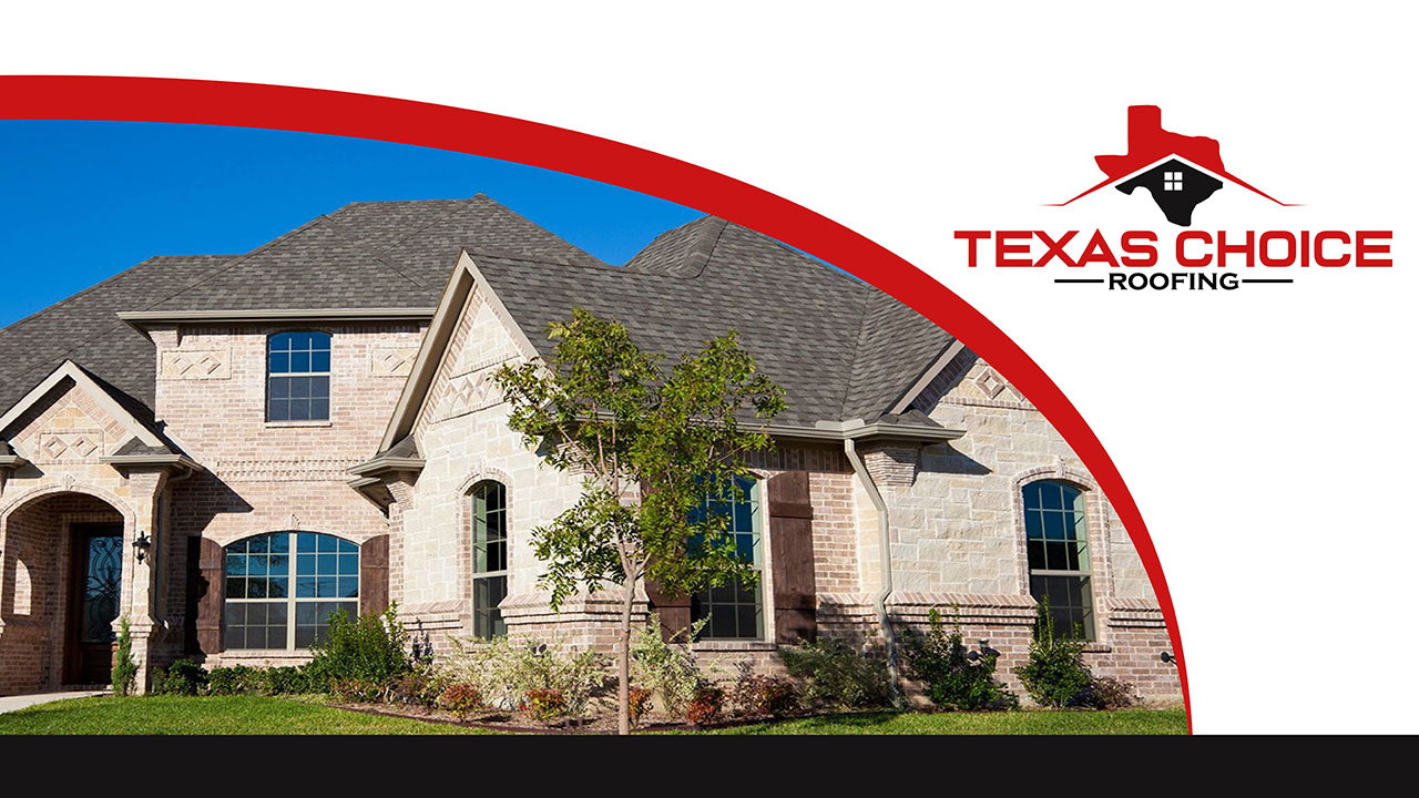 stylized texas choice roofing image with residential home for youtube